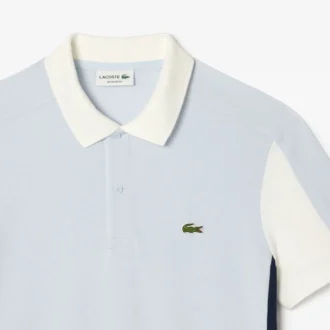 Polo de corte regular para homem com blocos de cor