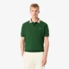 Polo de gola às riscas com corte clássico «Made in France» para homem