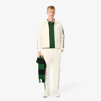 Polo de gola às riscas com corte clássico «Made in France» para homem