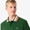 Polo de gola às riscas com corte clássico «Made in France» para homem