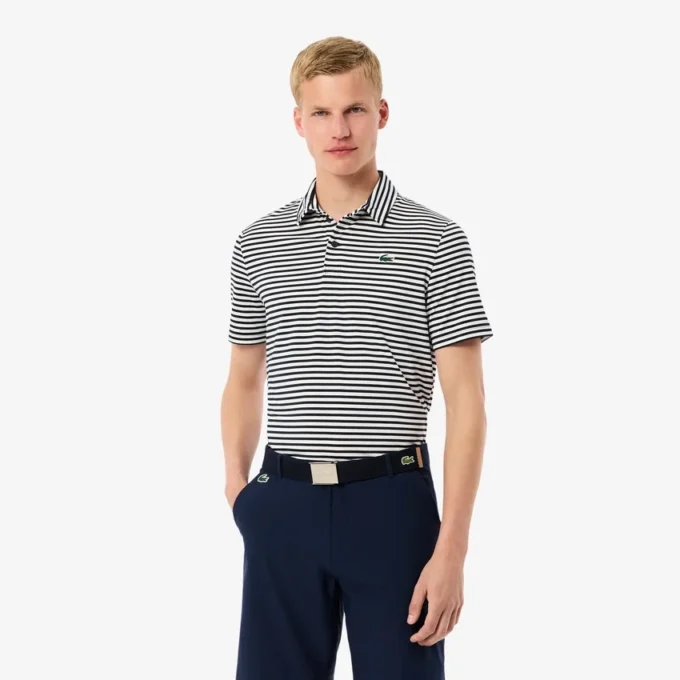 Polo de golfe com proteção UV de corte regular para homem