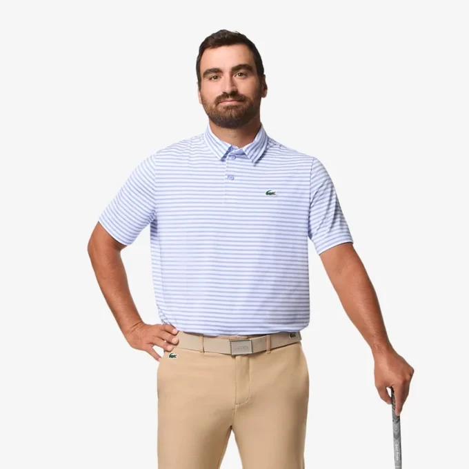 Polo de golfe com proteção UV de corte regular para homem