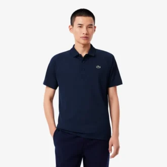 Polo de golfe com proteção UV para homem, corte regular