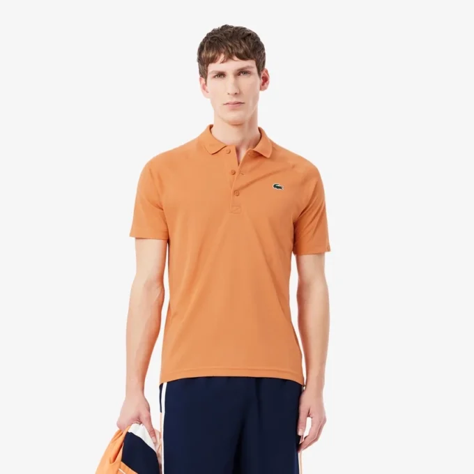 Polo de golfe com proteção UV para homem, corte regular