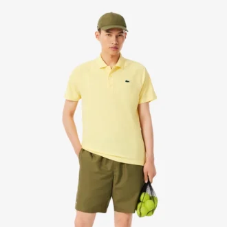 Polo de golfe com proteção UV para homem, corte regular