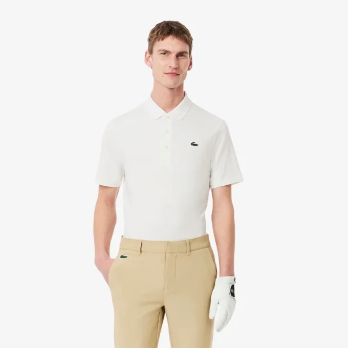Polo de golfe com proteção UV para homem, corte regular