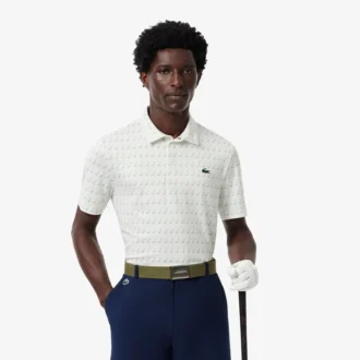 Polo de golfe com proteção UV para homem, corte regular