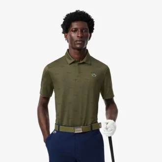 Polo de golfe com proteção UV para homem, corte regular
