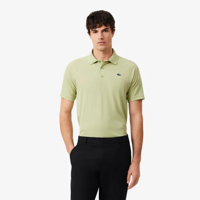 Polo de golfe com proteção UV para homem, corte regular