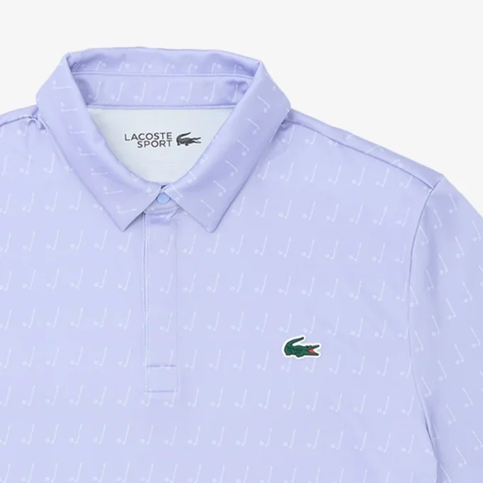 Polo de golfe com proteção UV para homem, corte regular