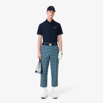 Polo de golfe com proteção UV para homem, corte regular