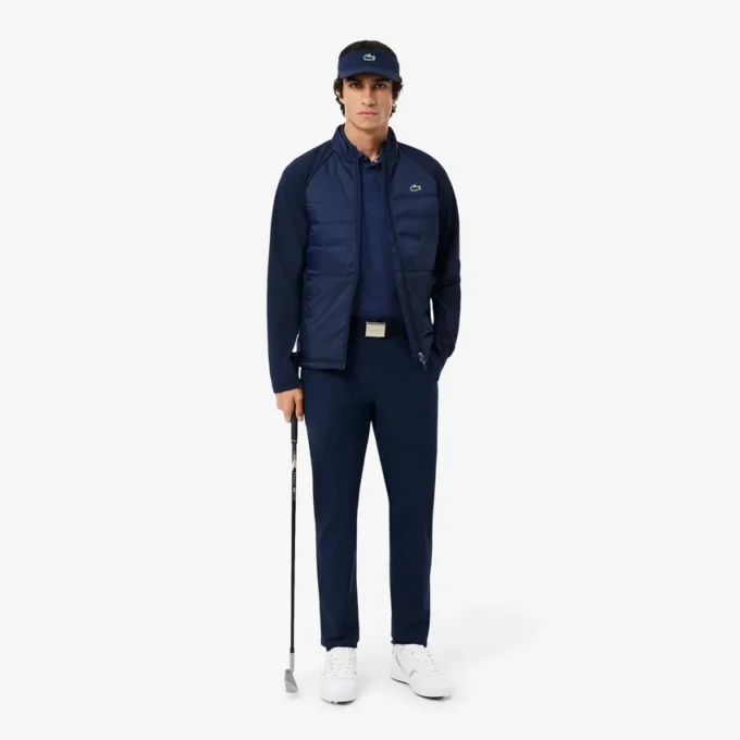 Polo de golfe com proteção UV para homem, corte regular