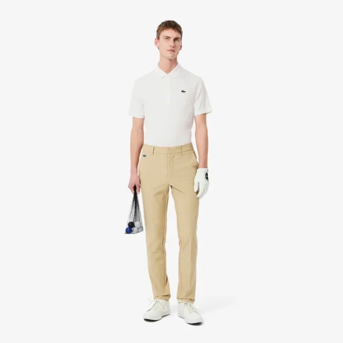 Polo de golfe com proteção UV para homem, corte regular