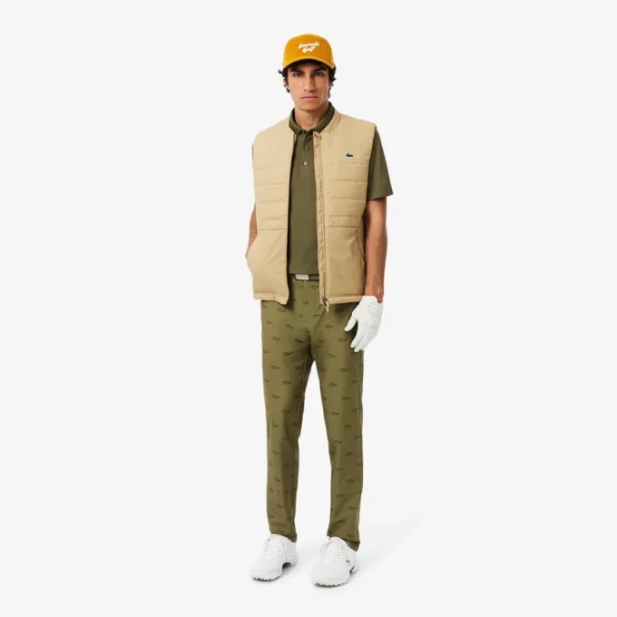 Polo de golfe com proteção UV para homem, corte regular