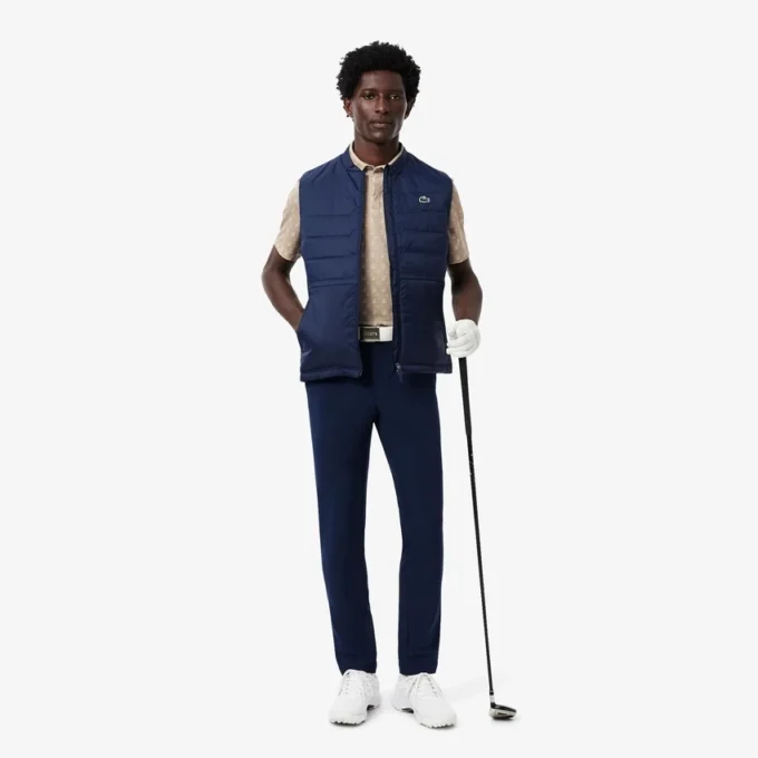 Polo de golfe com proteção UV para homem, corte regular
