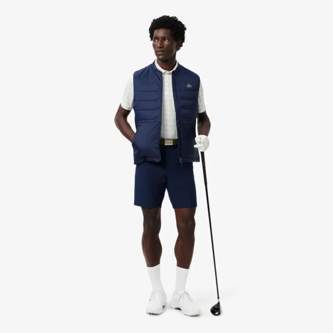 Polo de golfe com proteção UV para homem, corte regular