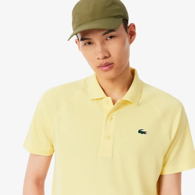 Polo de golfe com proteção UV para homem, corte regular