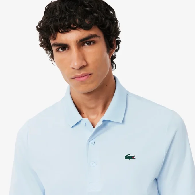 Polo de golfe com proteção UV para homem, corte regular