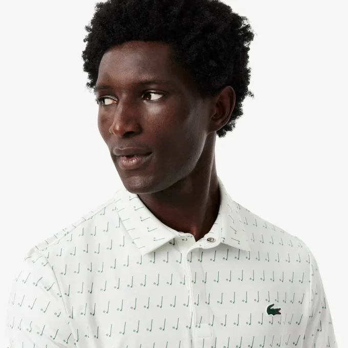 Polo de golfe com proteção UV para homem, corte regular