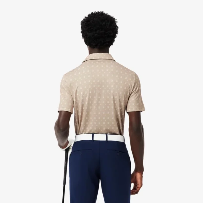 Polo de golfe com proteção UV para homem, corte regular