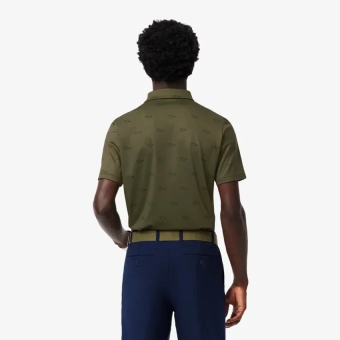 Polo de golfe com proteção UV para homem, corte regular