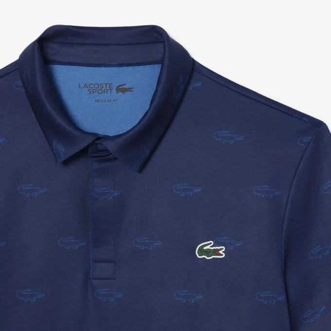 Polo de golfe com proteção UV para homem, corte regular