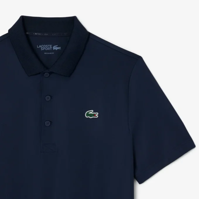 Polo de golfe com proteção UV para homem, corte regular