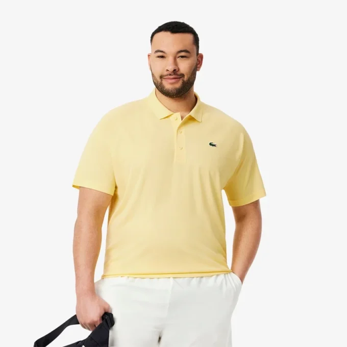 Polo de golfe com proteção UV para homem, corte regular