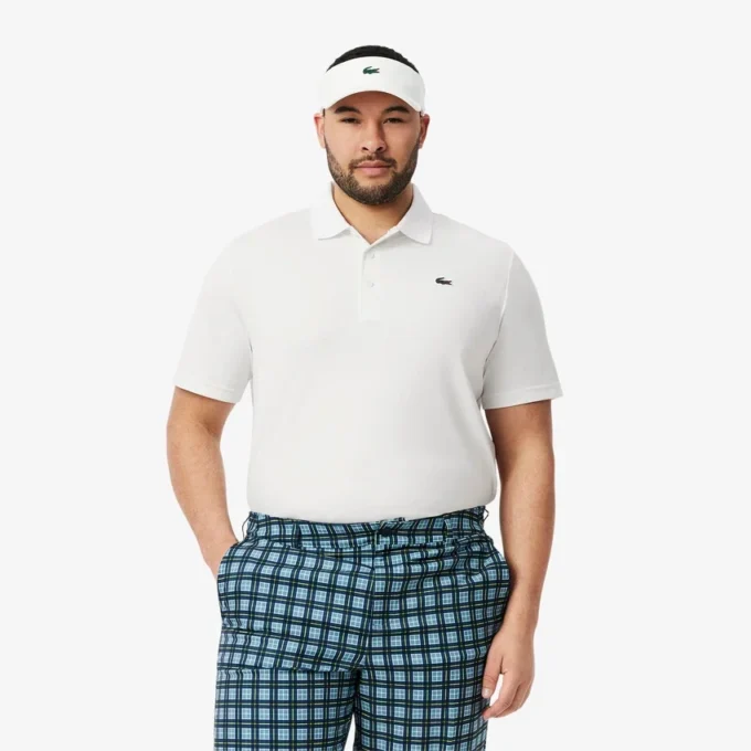 Polo de golfe com proteção UV para homem, corte regular