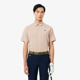 Polo de golfe com riscas Ultra Dry de corte regular