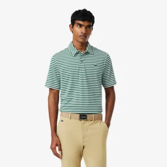 Polo de golfe com riscas Ultra Dry de corte regular