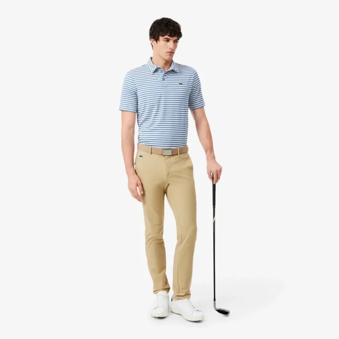 Polo de golfe com riscas Ultra Dry de corte regular