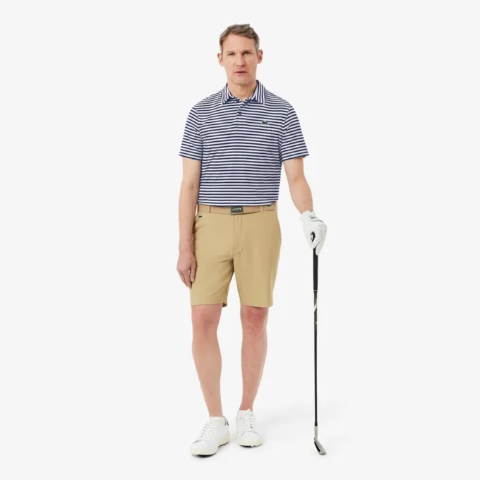 Polo de golfe com riscas Ultra Dry de corte regular