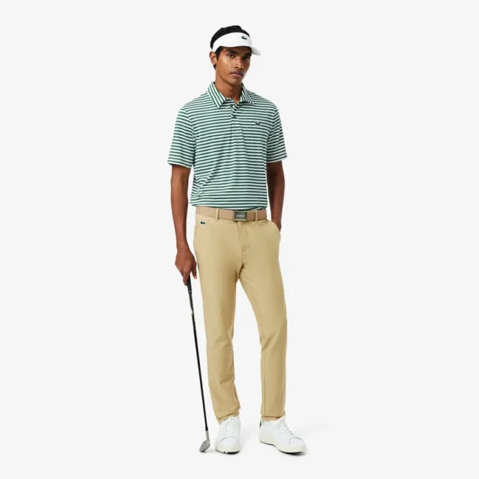 Polo de golfe com riscas Ultra Dry de corte regular