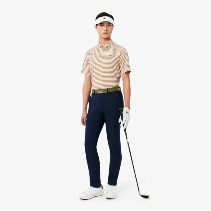 Polo de golfe com riscas Ultra Dry de corte regular