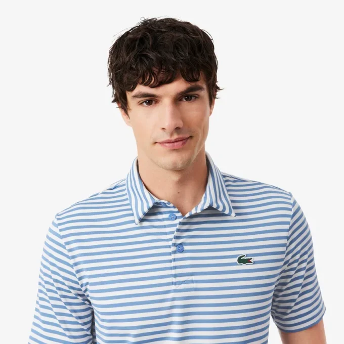Polo de golfe com riscas Ultra Dry de corte regular