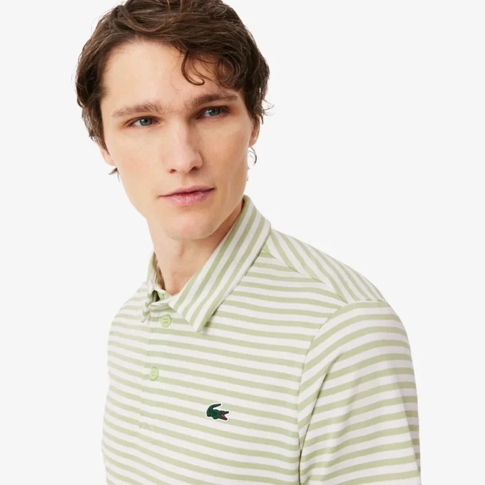 Polo de golfe com riscas Ultra Dry de corte regular