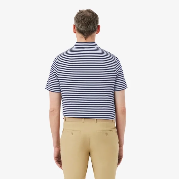 Polo de golfe com riscas Ultra Dry de corte regular