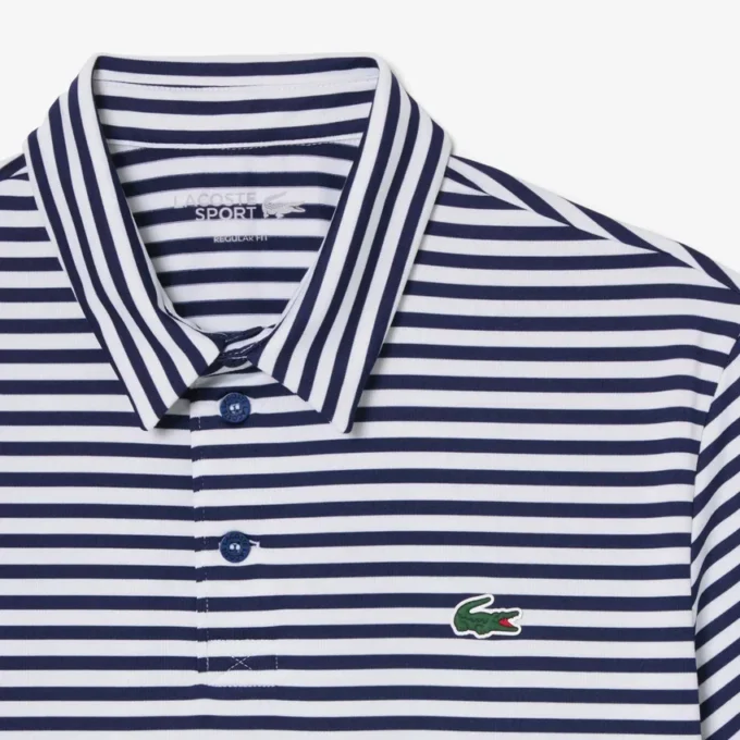Polo de golfe com riscas Ultra Dry de corte regular