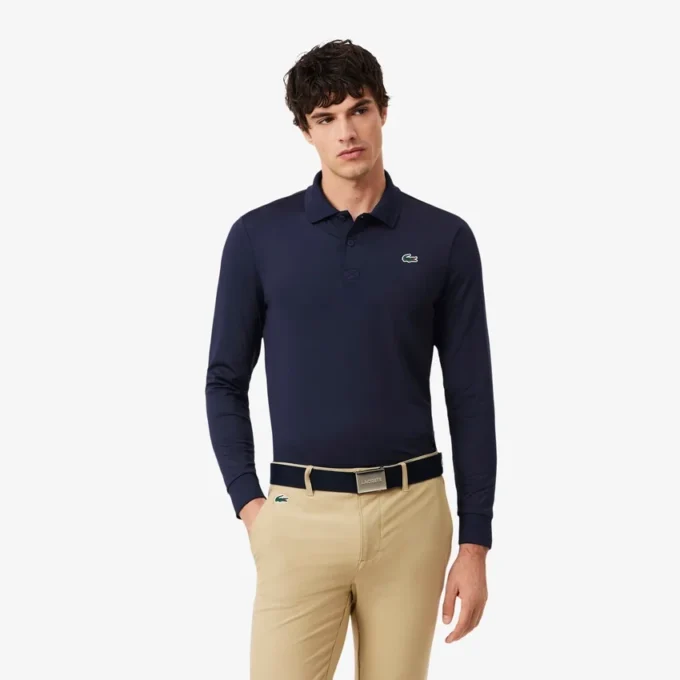 Polo de golfe de manga comprida Ultra Dry com corte regular