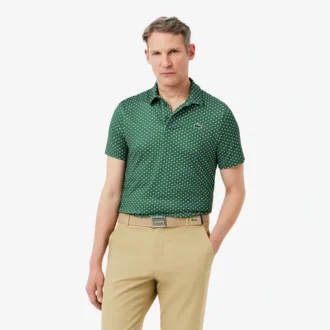 Polo de golfe estampado de corte regular
