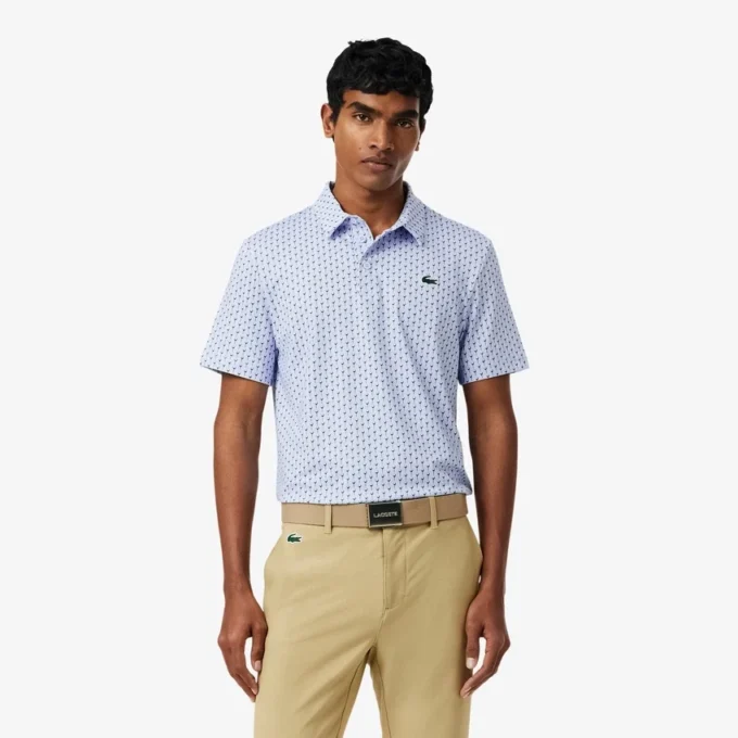 Polo de golfe estampado de corte regular