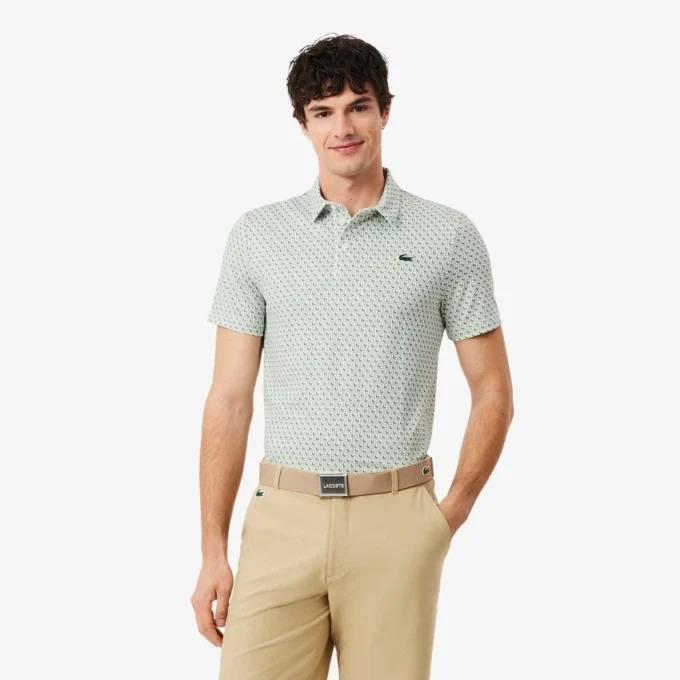 Polo de golfe estampado de corte regular