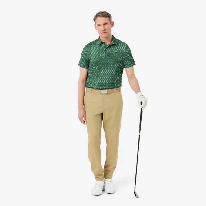 Polo de golfe estampado de corte regular