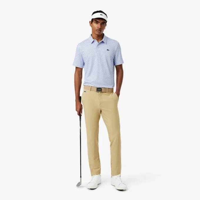 Polo de golfe estampado de corte regular