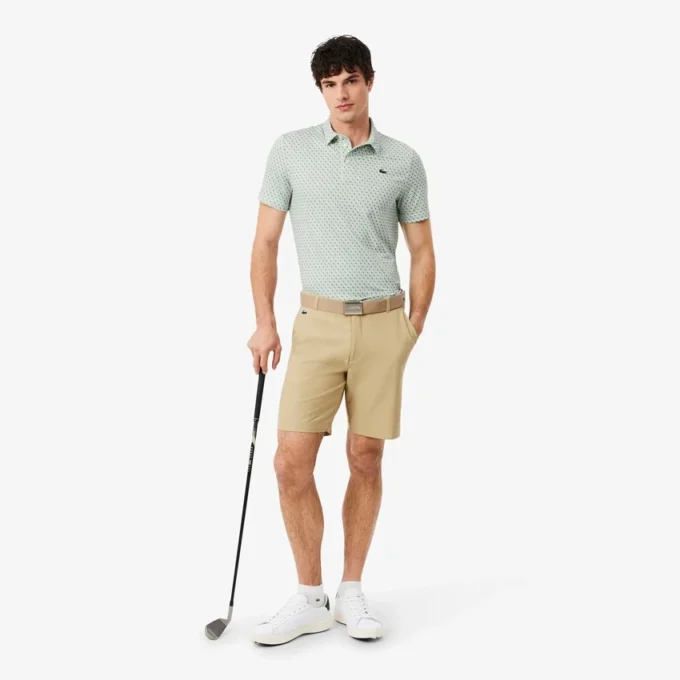 Polo de golfe estampado de corte regular