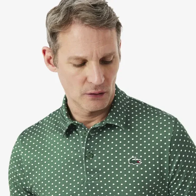 Polo de golfe estampado de corte regular