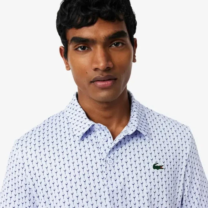 Polo de golfe estampado de corte regular