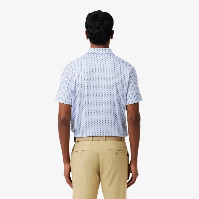 Polo de golfe estampado de corte regular