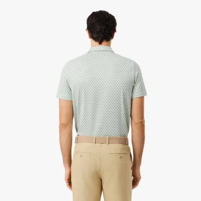 Polo de golfe estampado de corte regular